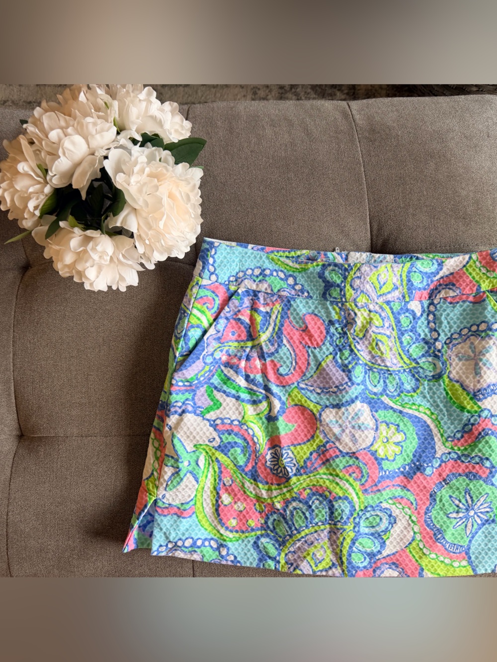 Lilly Pulitzer Mini Skirt in Blue, Green, Pink
